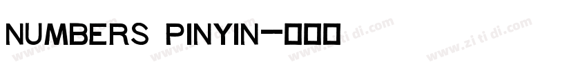 Numbers Pinyin字体转换